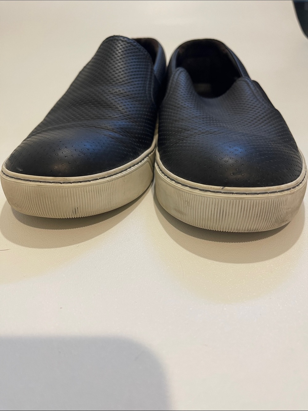 Lanvin Men's Black Slip-On Loafers with Cream Sole - Picture 2 of 7
